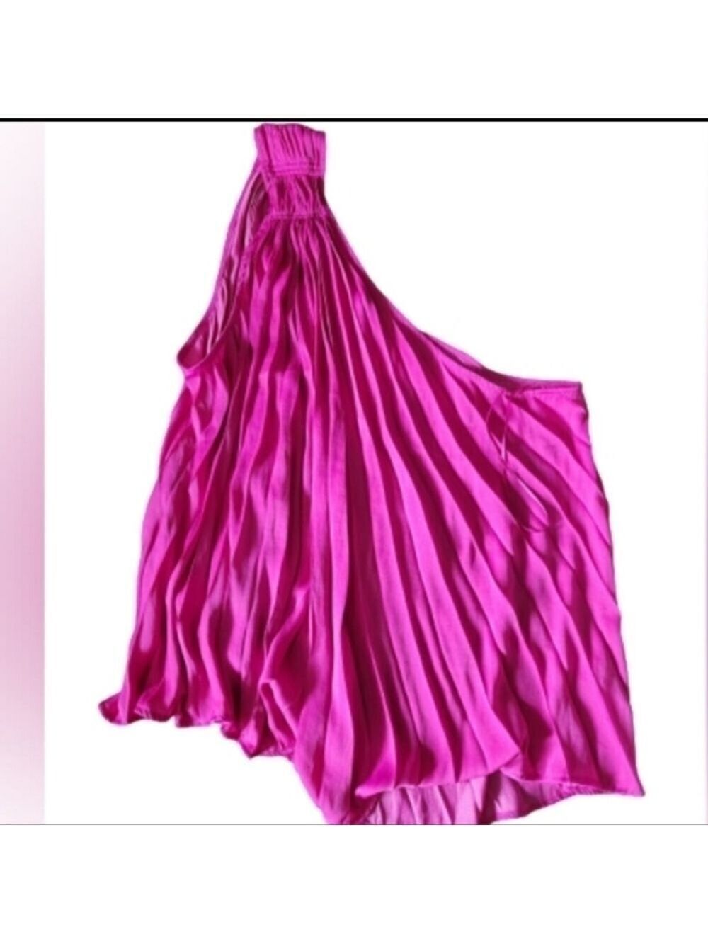 Banana Republic, one shoulder pleated top sleeveless color pink size m ,L,xL